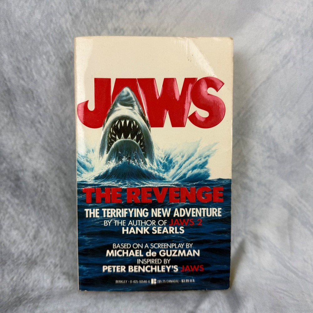 Jaws The Revenge Hank Searls Vtg 1987 Movie Tie-In Horror Shark Novel 1st Print